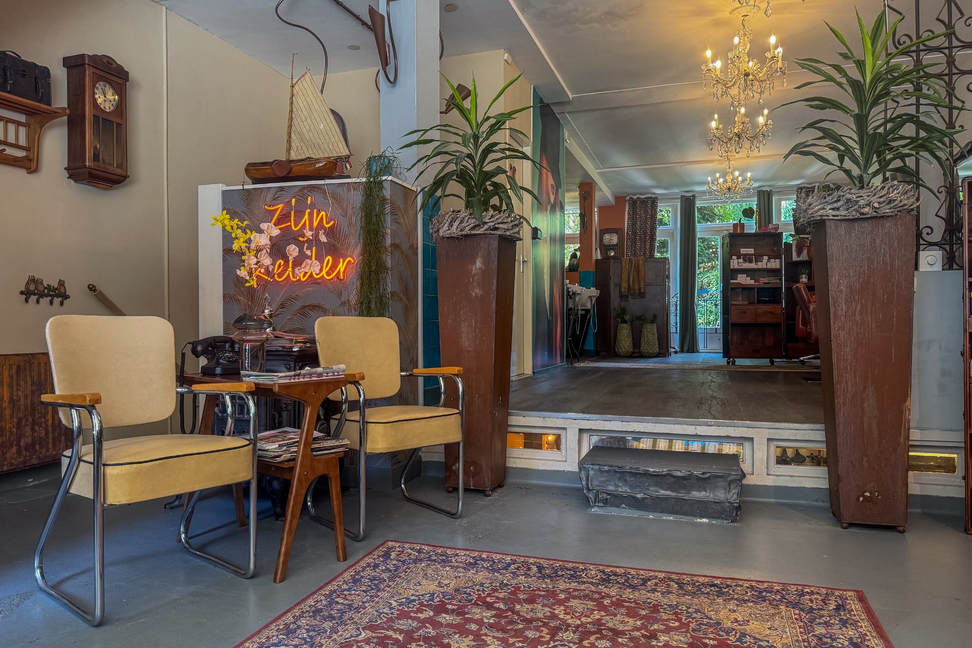 Interieur van kapsalon Haarliefde in Rotterdam