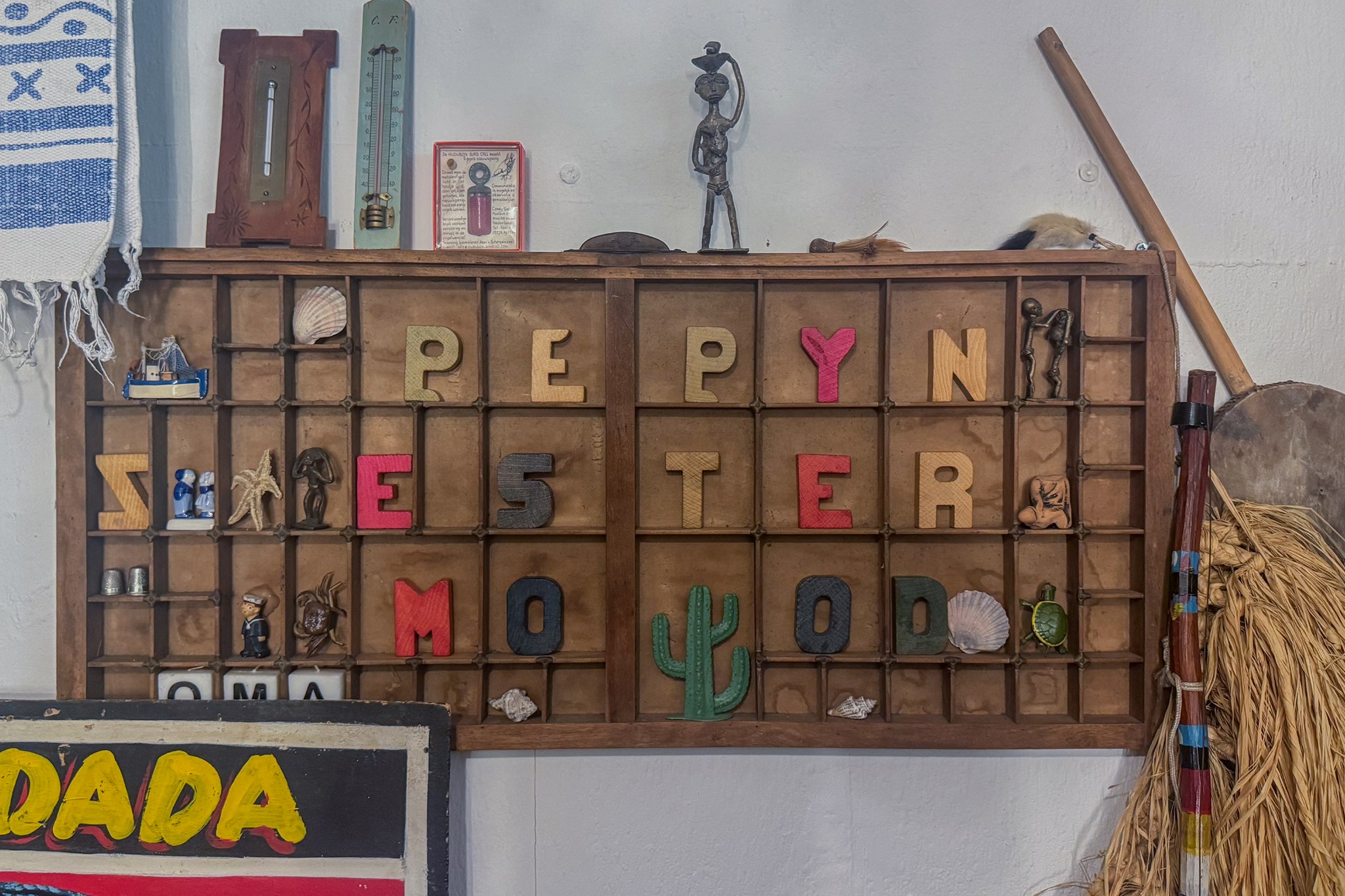 Letterbak met de namen Pepijn en Ester in kapsalon Haarliefde Rotterdam